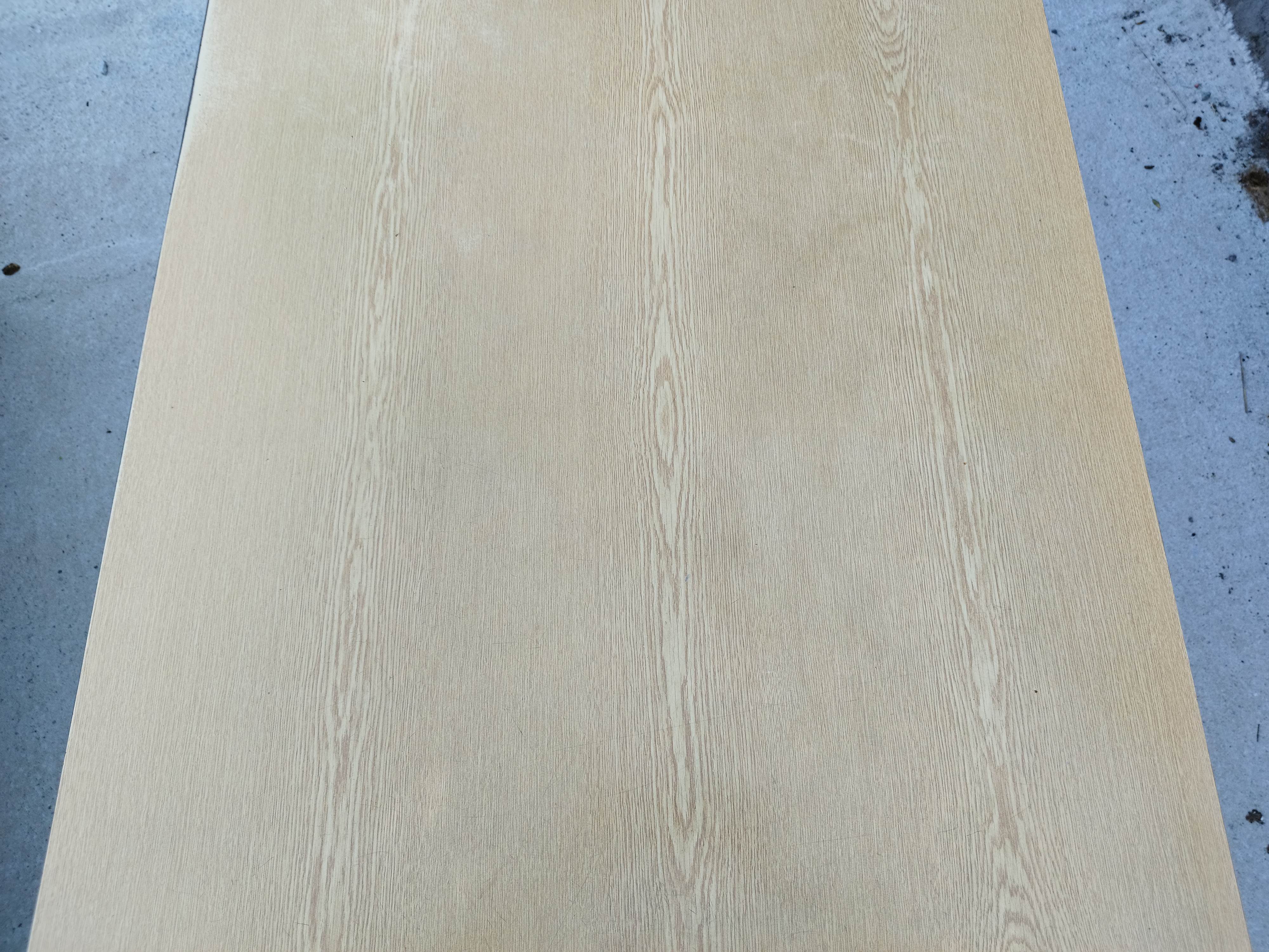 Large table with oak spindle top formica year 50