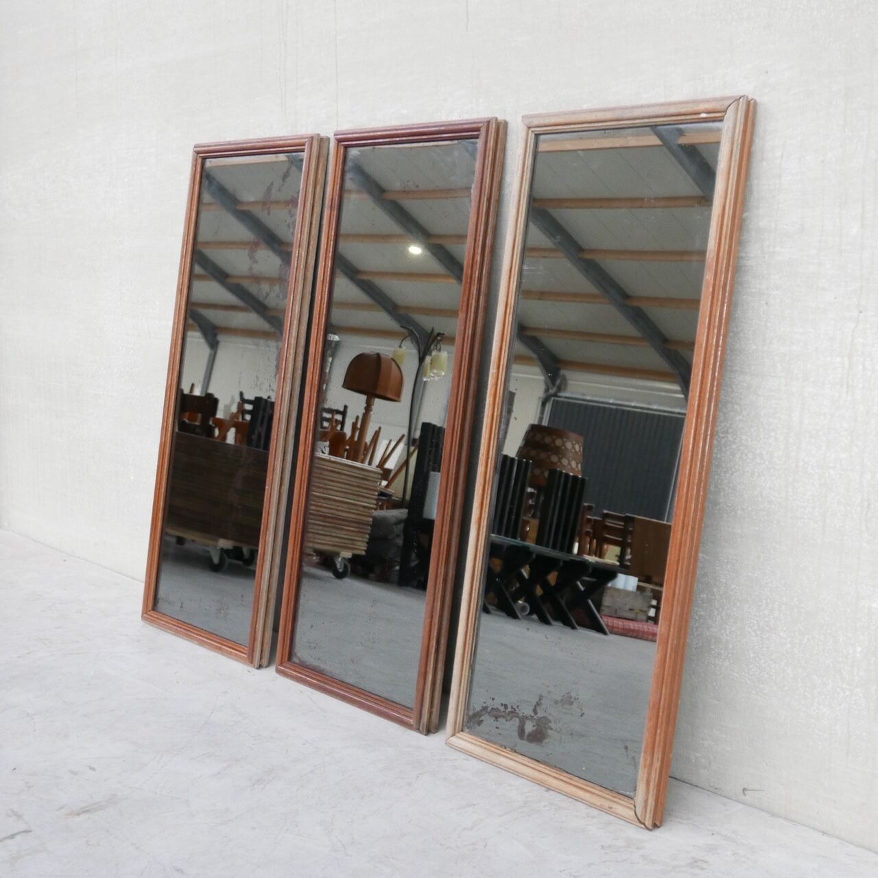 Vintage oak dutch mirror