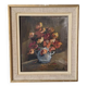 Acrylic painting on cardboard still life bohemian countryside decoration