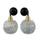 Pair of wall sconces globes in chiseled glass