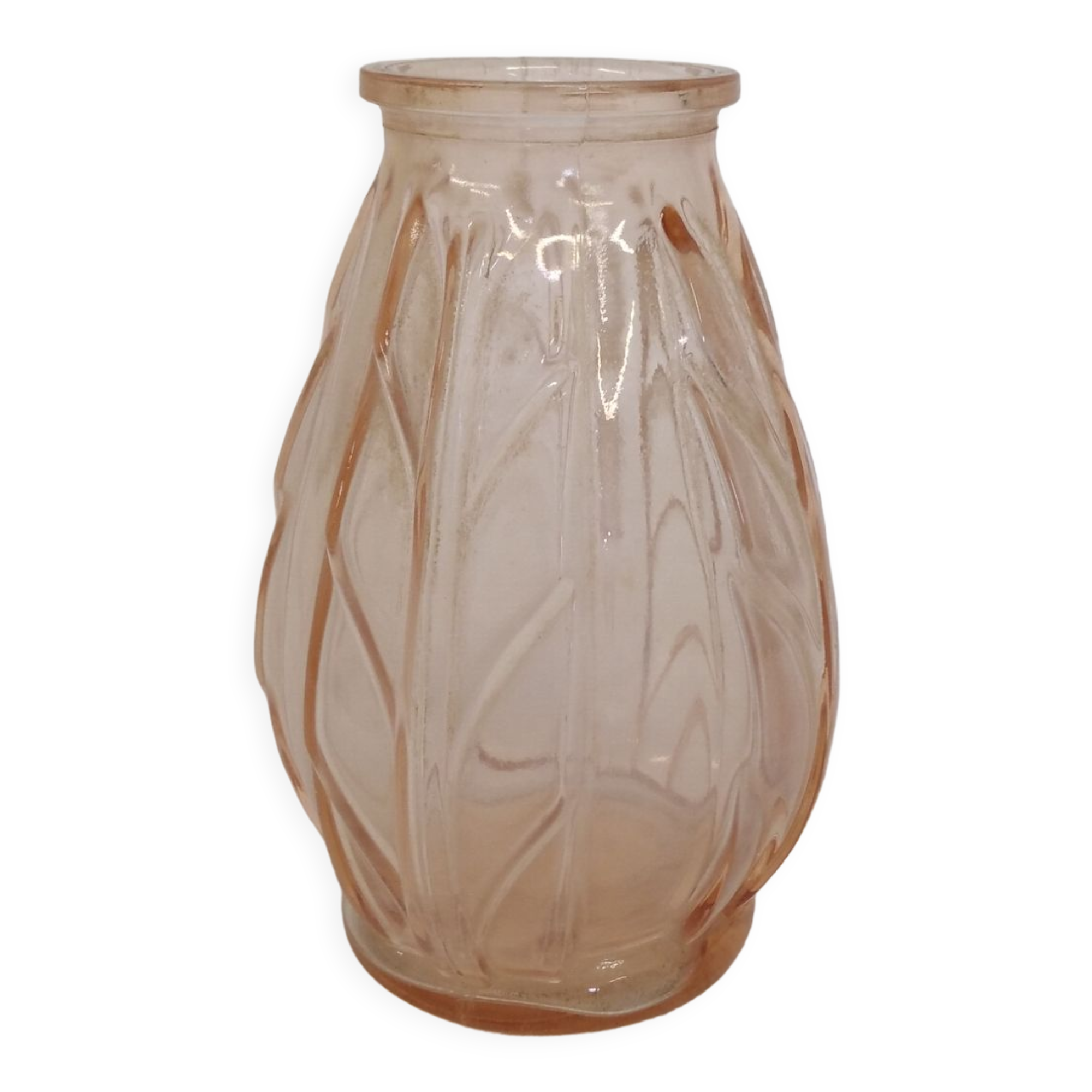 Old pink blown glass soliflore