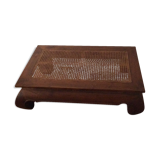 Table basse bois cannage