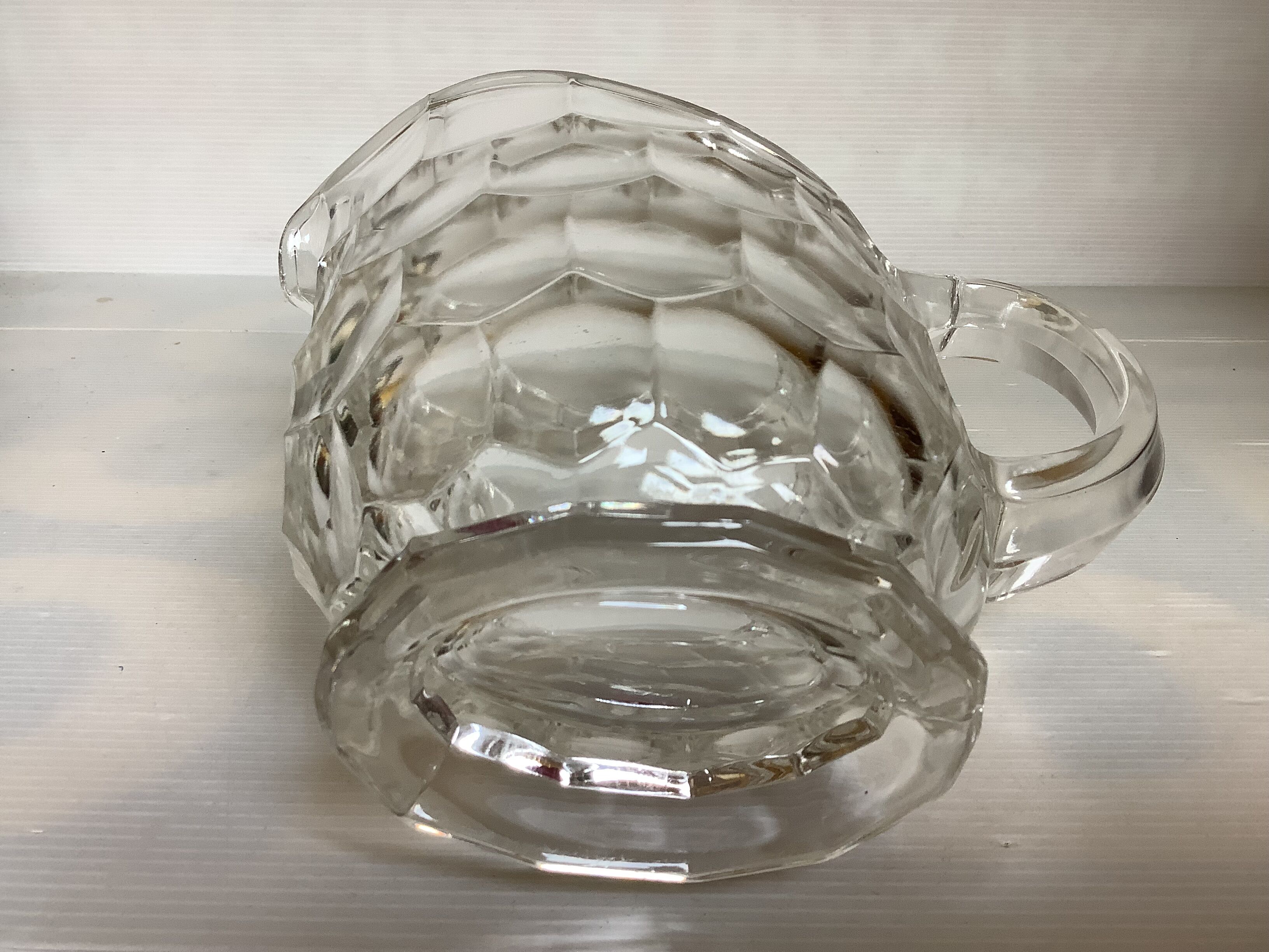 Large oval glass jug