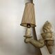 Pair of Arlus torchlight wall light in art deco plaster 1950