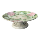 Compotier in slip pattern with art deco roses