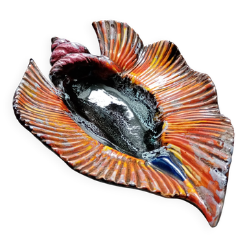 Grand plat forme coquillage années 1950 - 1960