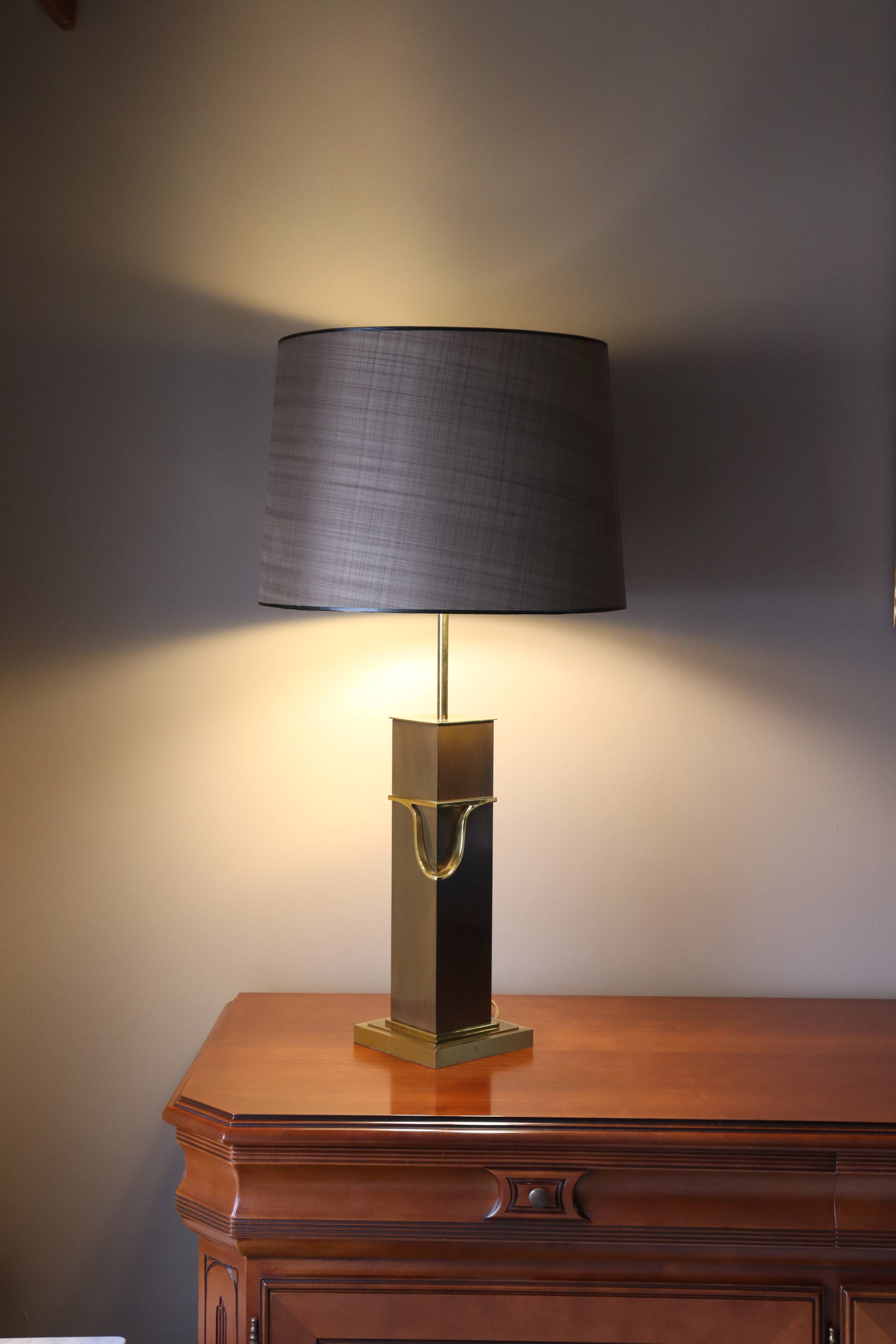 Hollywood Regency Brass Table Lamp