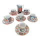 6 Japanese coffee cups and milk jug