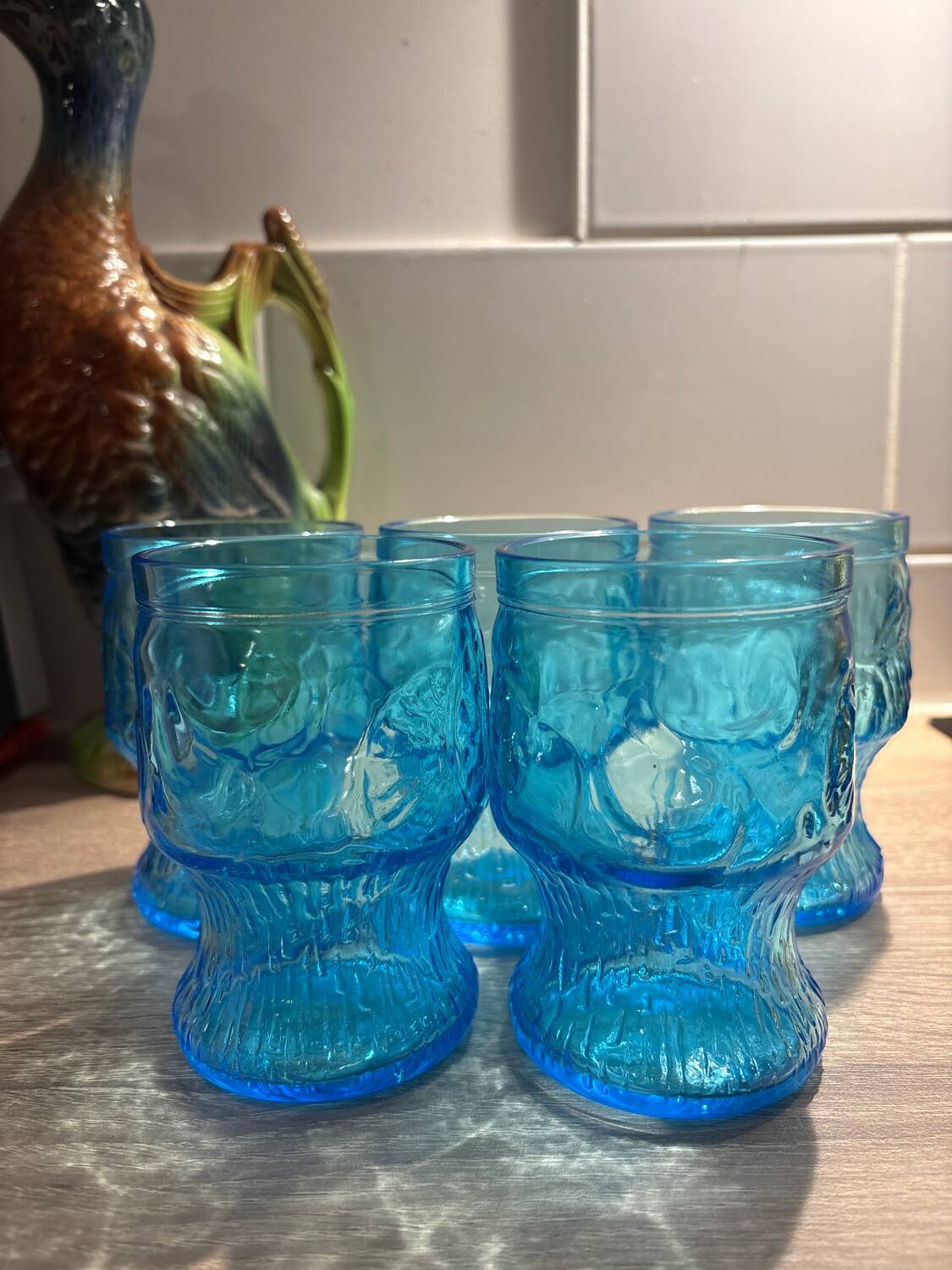 Orangeade glasses from the 1970s