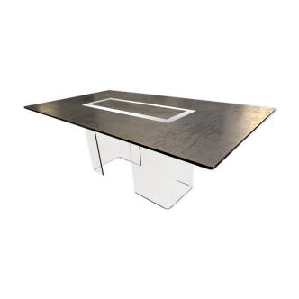 Glass designer table brand FIAM Italia