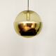 Golden Space Age Glass Pendant Lamp by Peill and Putzler