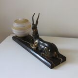 Art Deco table lamp antilope biche