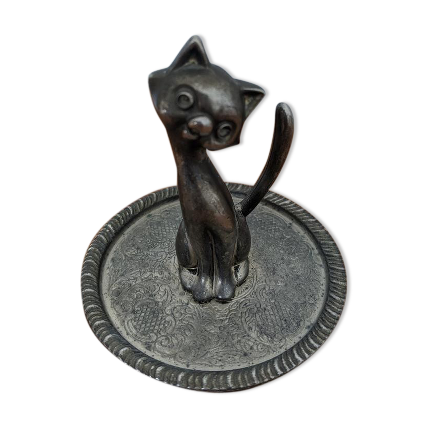 Vintage silver metal ring holders