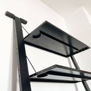 Postmodern Italian graffiti shelf by Rodney Kinsman for Bieffeplast, 1980s.