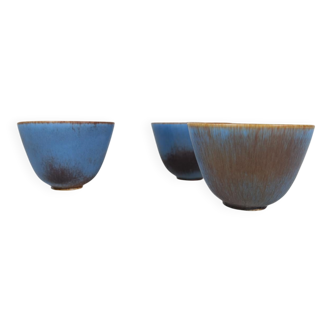 Mid-Century Modern Set of 3 Bowls Rörstrand Gunnar Nylund, Sweden, 1950s
