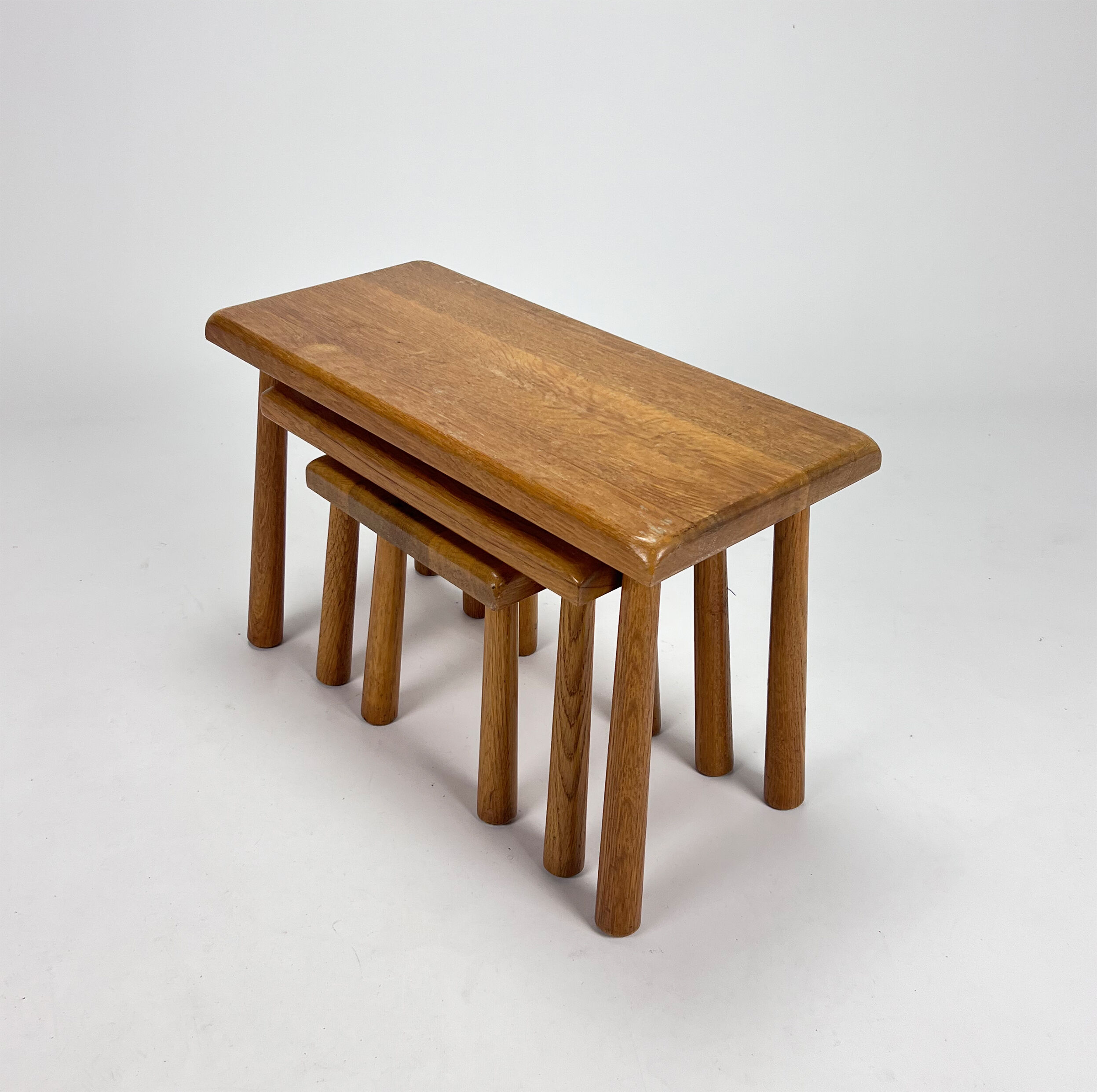 Modernist oak nesting tables, 1960s