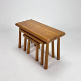Modernist oak nesting tables, 1960s