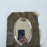 Brass beveled mirror