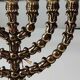 Menorah/Hebrew candlestick with 7 branches/Hanuka. Signed Holon Israel. 17 x 15.5 cm