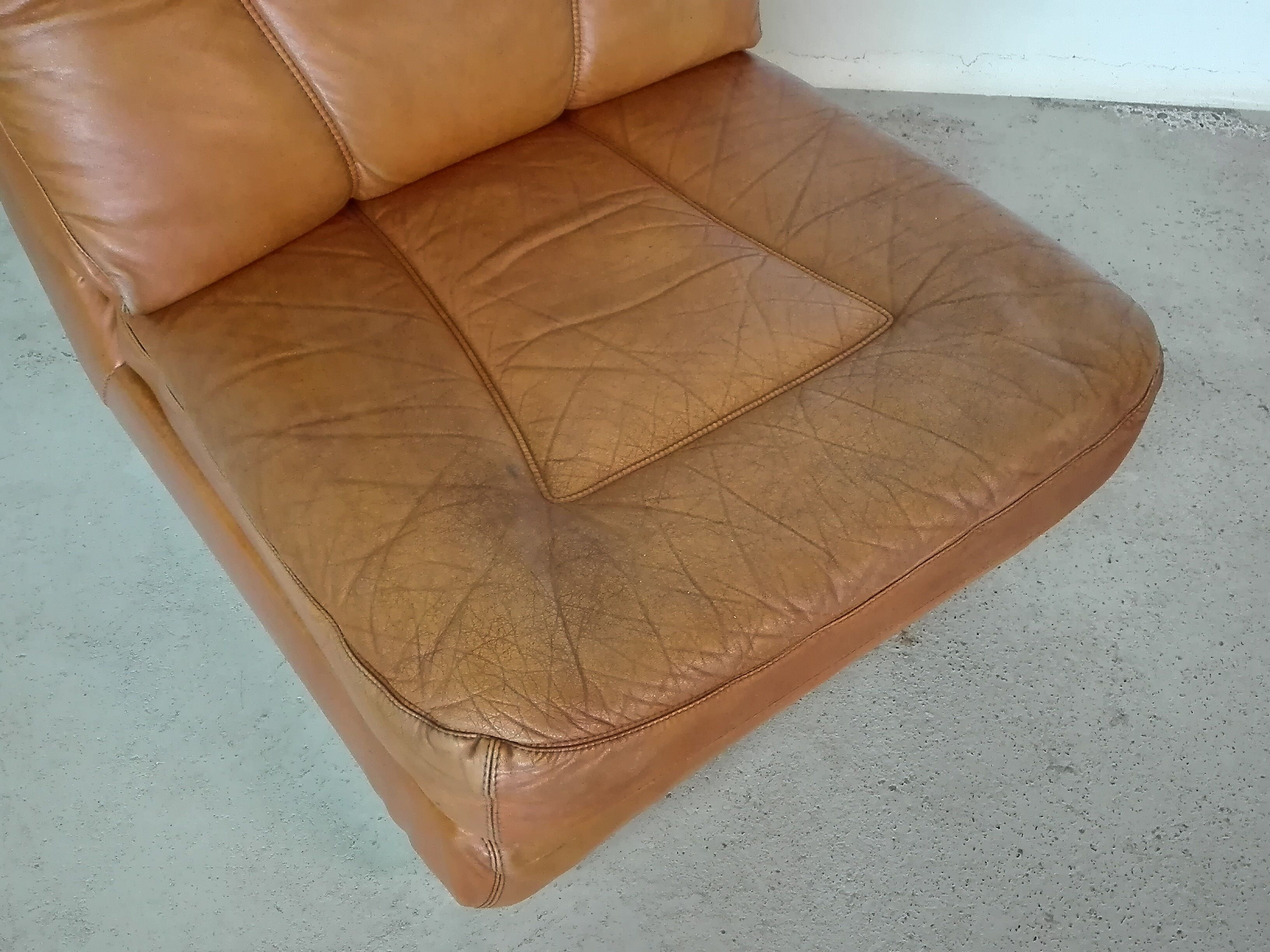 Camel leather heater,  70s