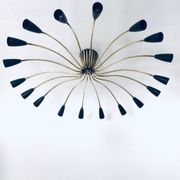 Sputnik 18-Arm Ceiling Lamp from Kaiser Leuchten, Germany, 1950s