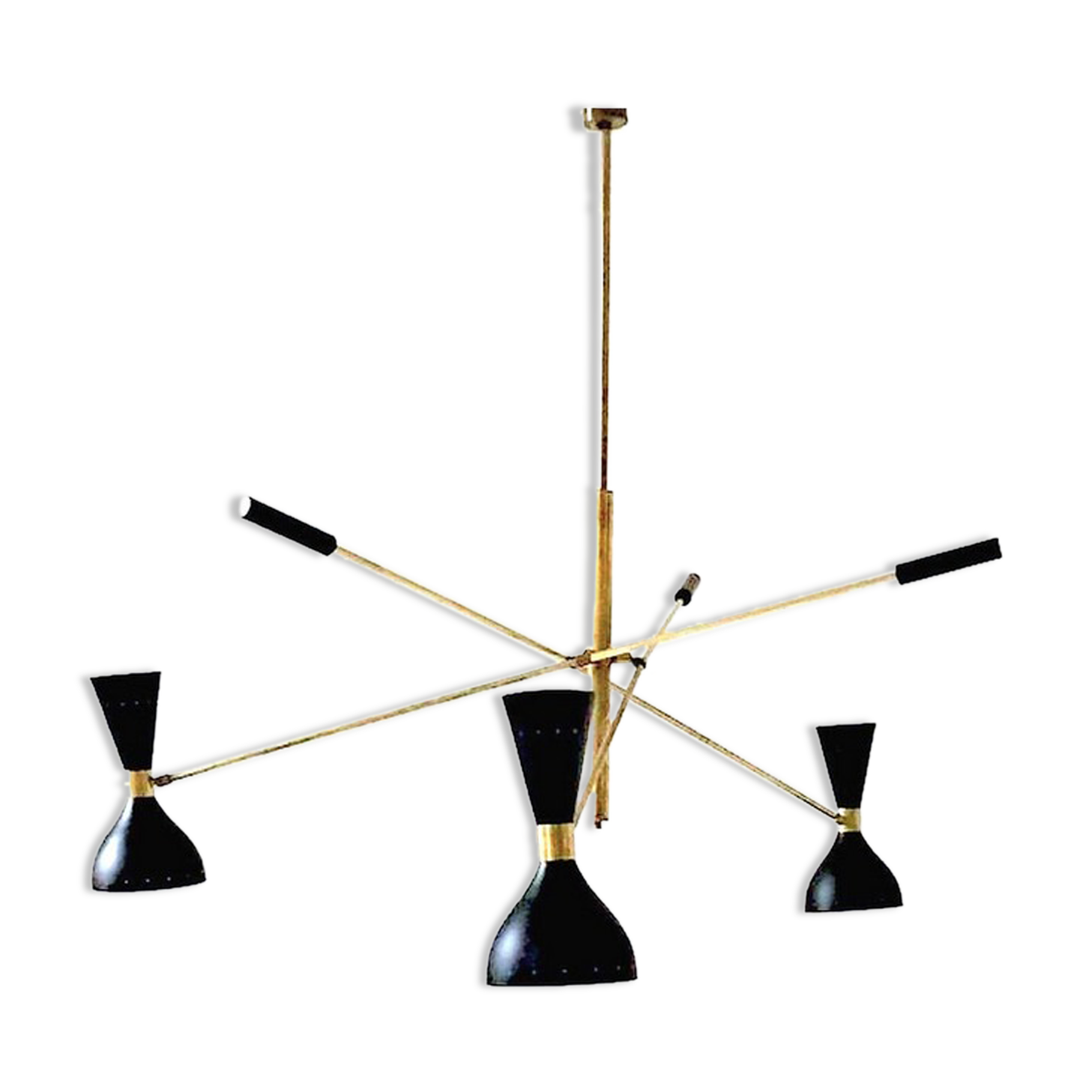 Chandelier Pendulum Moonlight 3 Arms Black