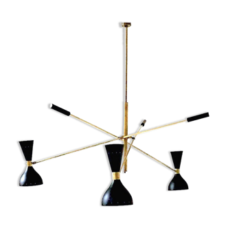 Chandelier Pendulum Moonlight 3 Arms Black