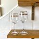 9 crystal walking glasses with gilding