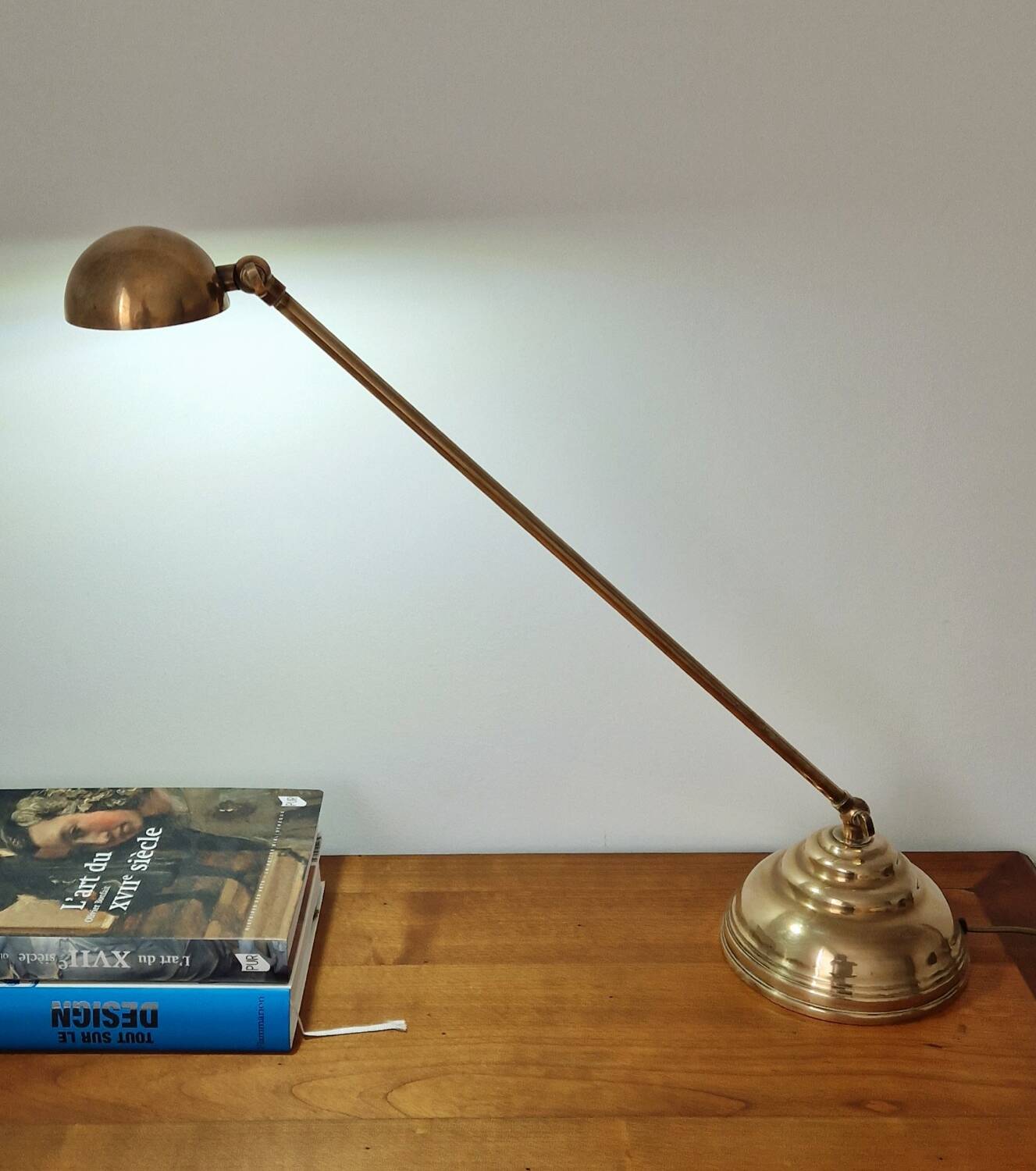 80s brass desk lamp