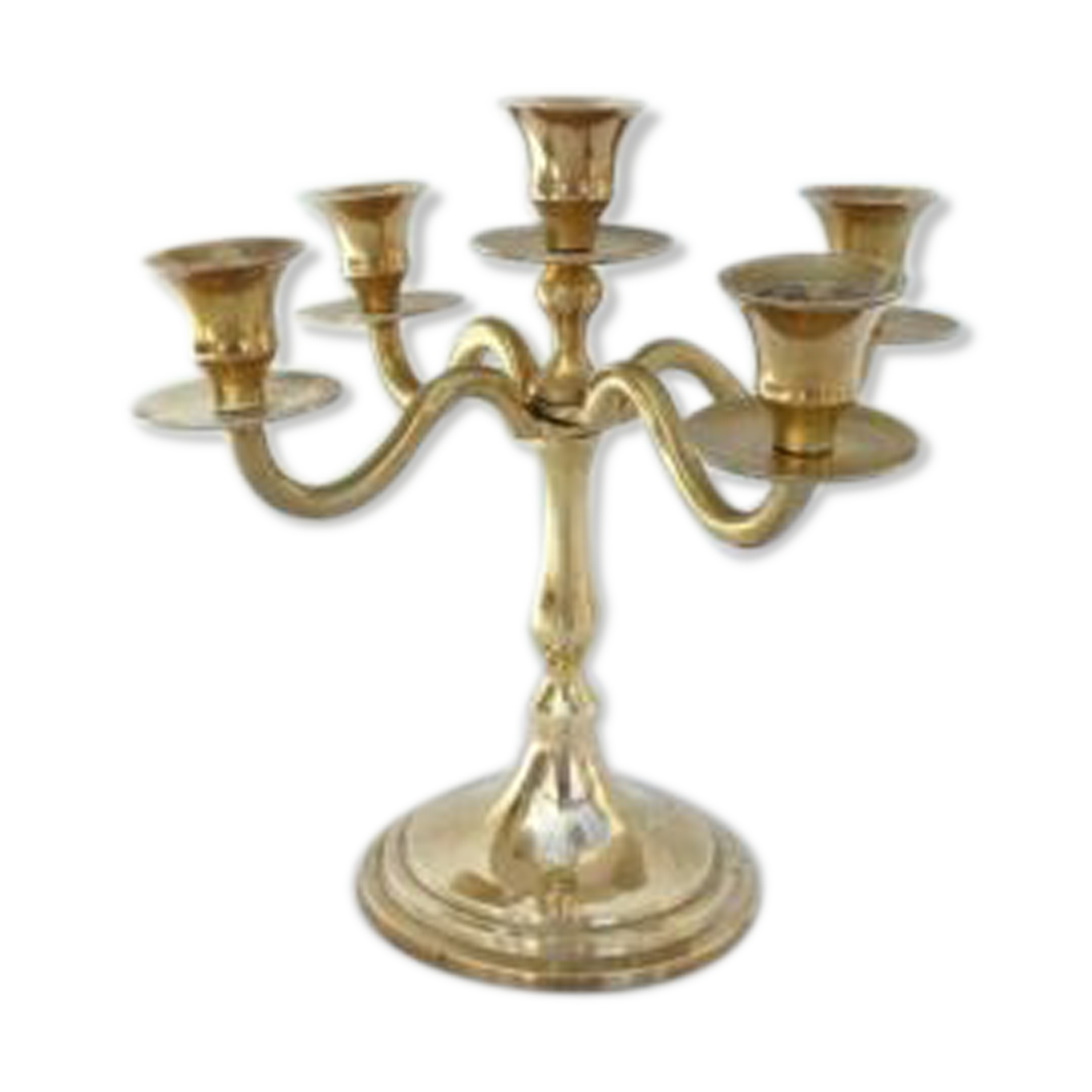 Mini Candelabra Chandelier brass