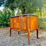 Commode en marqueterie d’époque transition fin du xviii eme siècle