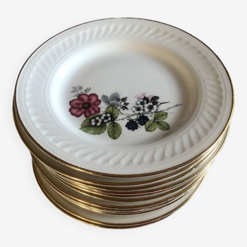 Set of 11 “Murier” dessert plates