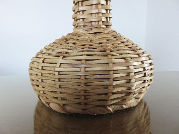 Scandinavian 70s rattan lamp