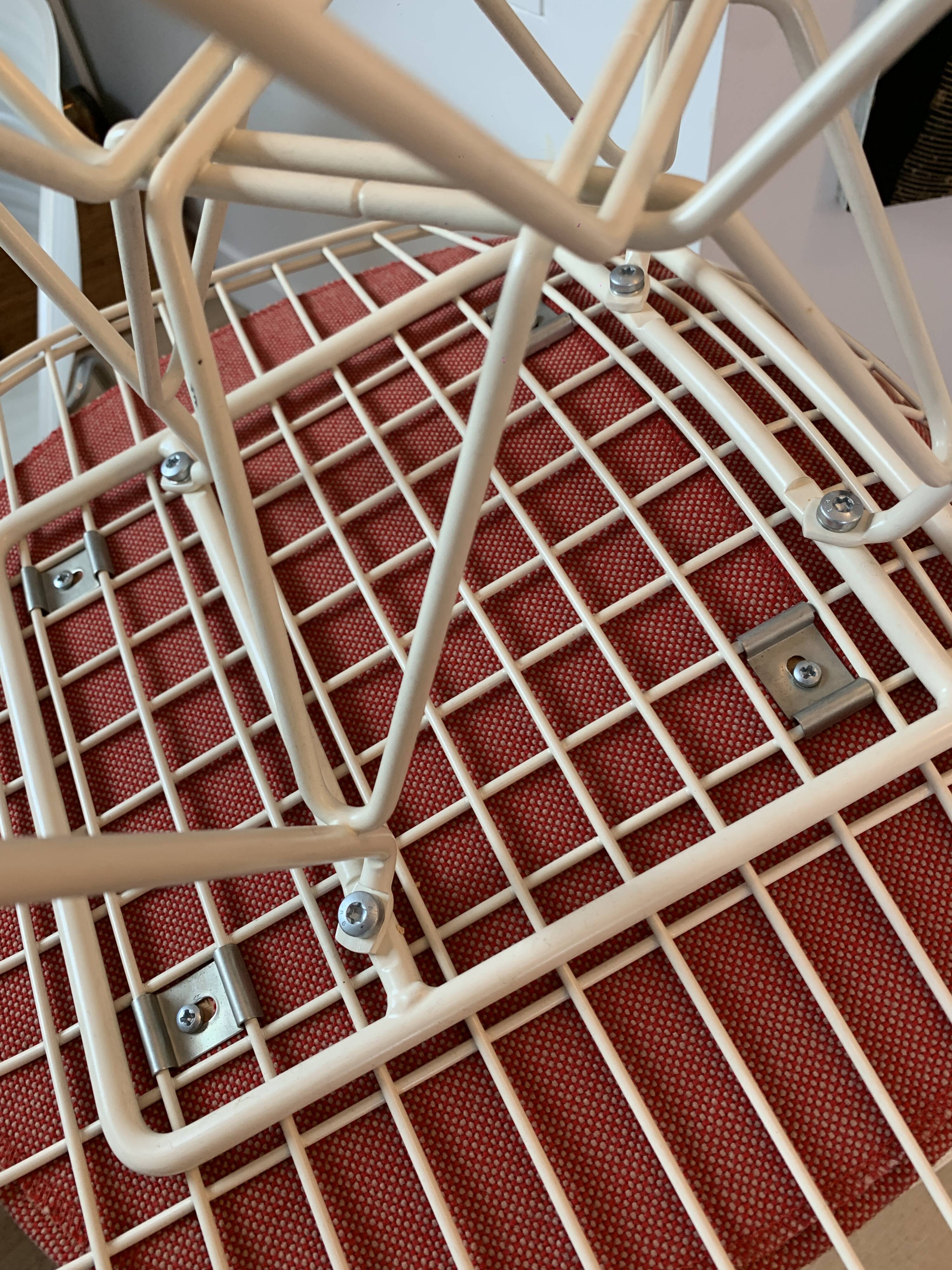 Pair of Wire chairs by Ray & Charles Eames, Vitra edition
