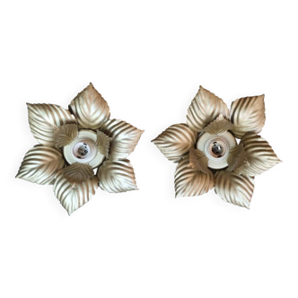 Pair of Masca flower wall lights