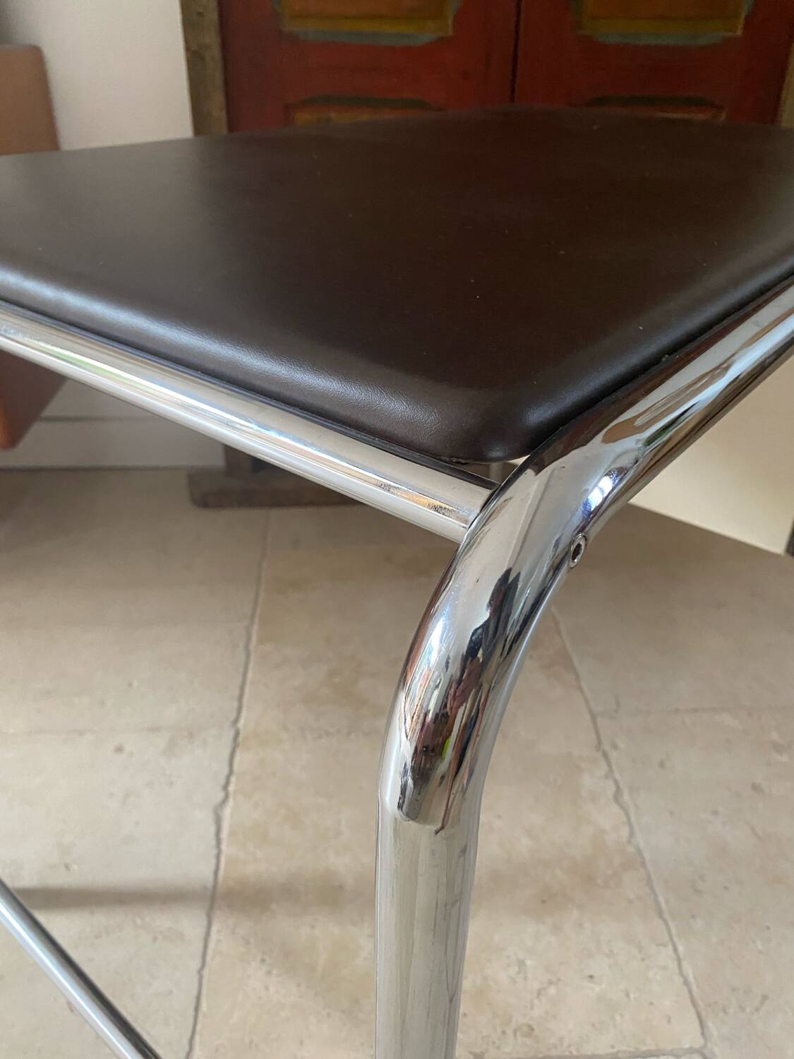 Tubular desk from the 70s/80s