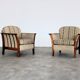 Fauteuils vintage | fauteuils | années 60 | suède