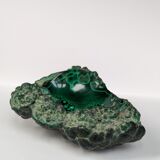 Coupelle en bloc de malachite brute