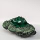 Coupelle en bloc de malachite brute