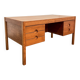 Vintage Scandinavian teak desk attributed to Christian Linneberg.