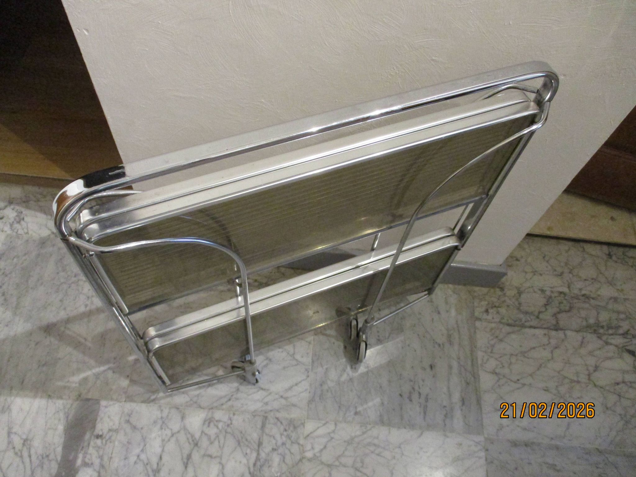Folding dessert trolley on wheels, 1970s