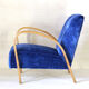 Fauteuil en velours Art déco italien des années 1940
