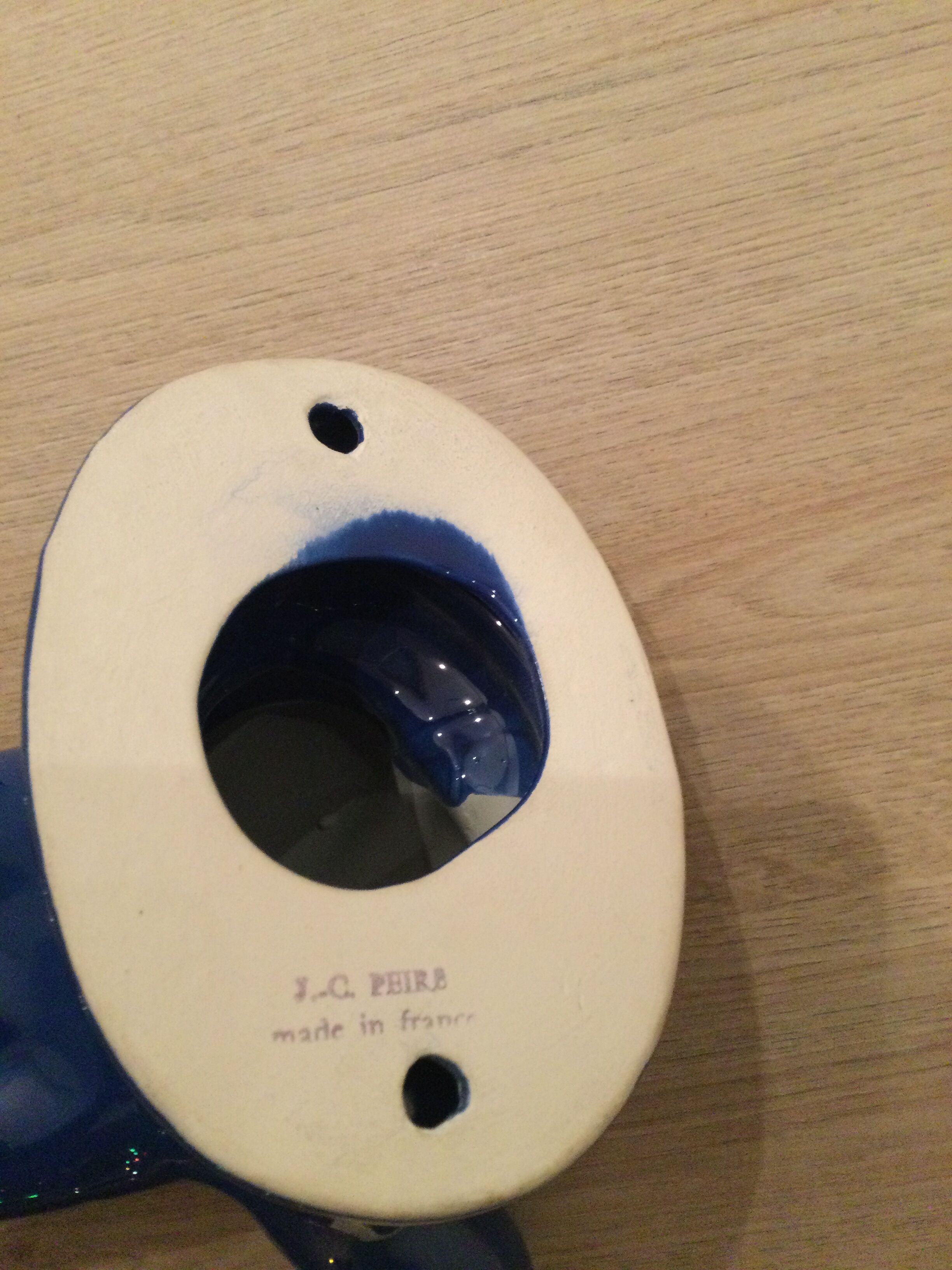 Ceramic hook signed J.C. Pieré vintage 1980