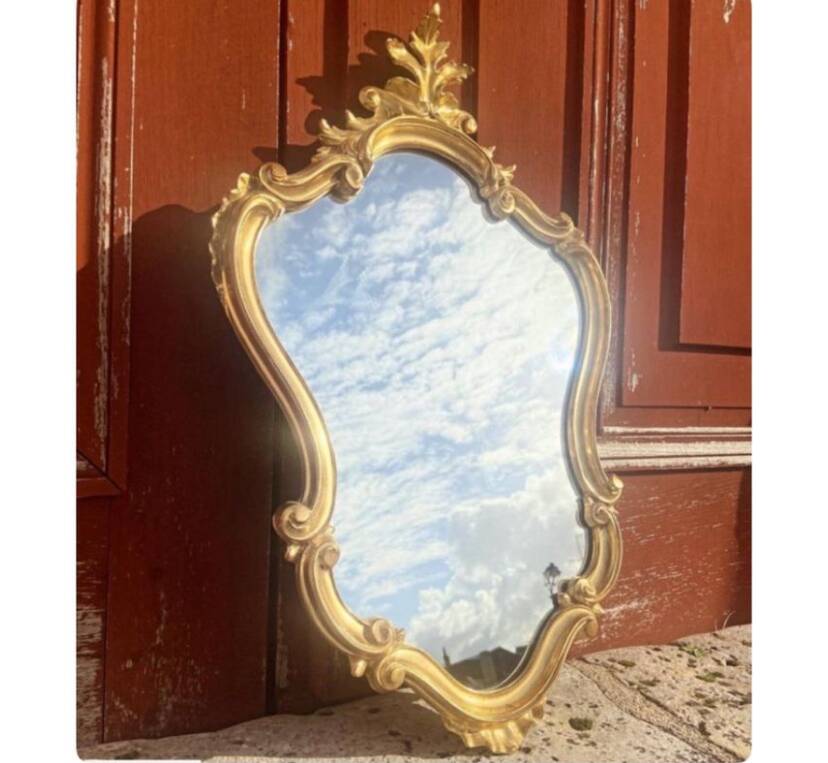 Louis XV style gilded mirror