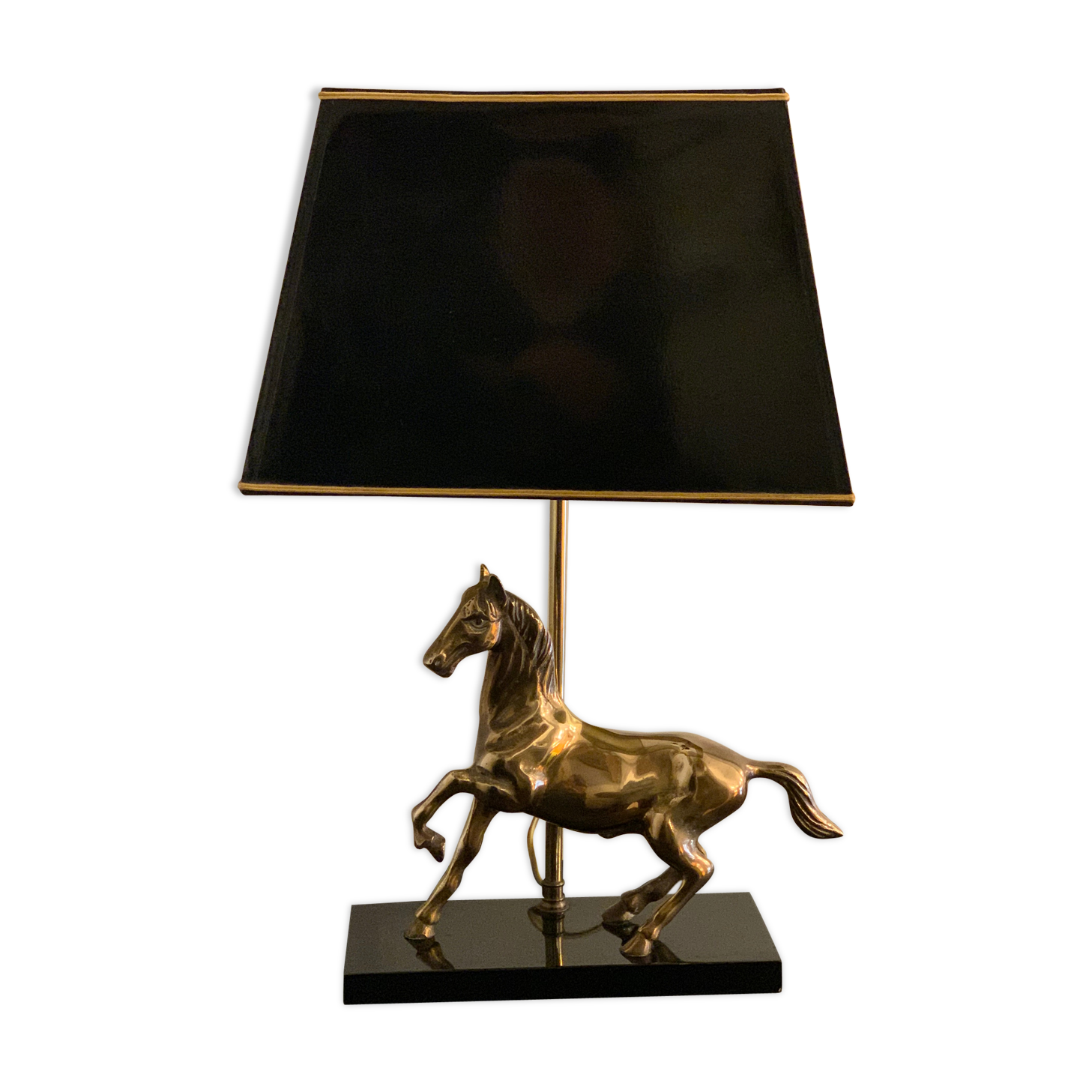 Brass horse lamp 1970