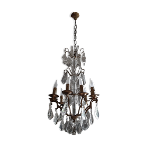 lustre bronze et cristal