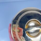 Vintage ice bucket with a magnifying effect – golden lid, 1970.