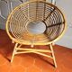 Large rattan armchair from the 70s