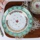 6 vintage porcelain dessert plates