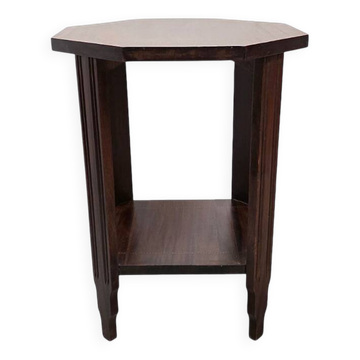 Table d'appoint en acajou Art Déco, France vers 1900